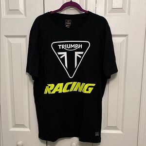 Triumph Black Racing Tee with Yellow Accents XL